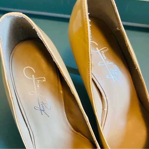 Shoes Of Prey Patent Leather Nude Pointed Toe Leather Shoes Pumps - Picture 7 of 7